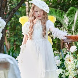 Dushi Girls Butterfly Fairy Yellow Wings for Fairy Costumes Sparkle Fairy Princess Wings Party Favor