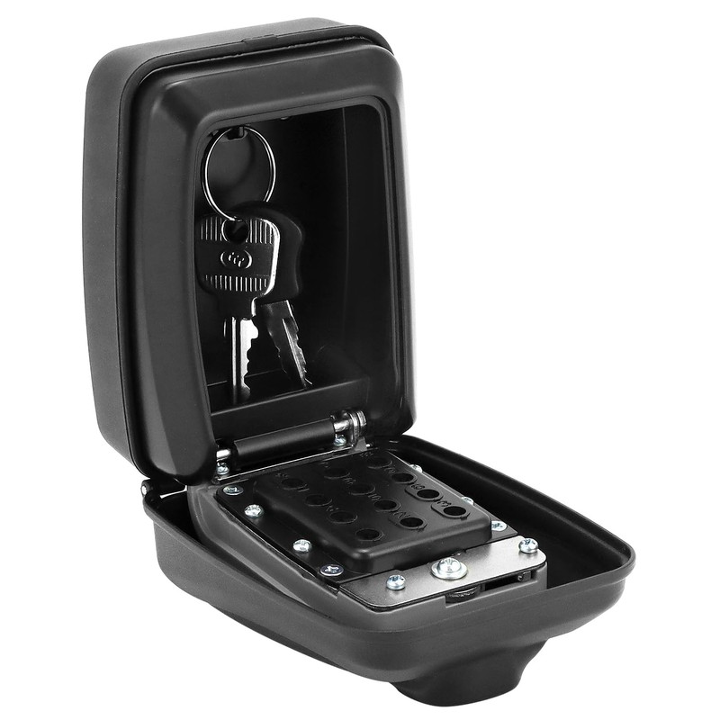 QWORK® Weatherproof Key Safe Box Wall Mounted for Outside, 12-Digit