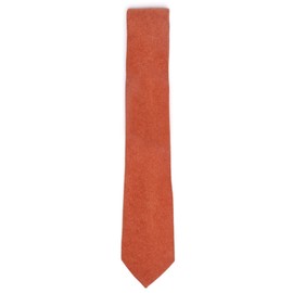 DB Dickie Bow Men's Luxury Cotton Blend Skinny Neck Tie (Rust Burnt Orange) - suitable for formalwear, office, weddings, parties, grooms & groomsmen outfits
