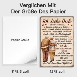 Putuo Decor Tin Sign - I Love You - Romantic Love Message Wall Decor for Couples