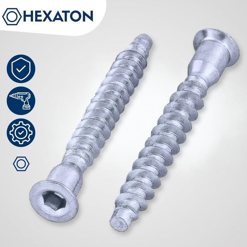 HEXATON Confirmat Screws 5 x 50 mm - Countersunk Hex