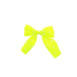 Zac's Alter Ego Star Print on Satin Bow with Tails on Baby Barrette