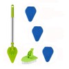 Rluii Shower Scrubber/Bathtub Cleaner and Kitchen Brush/Extendable Tile Scrubber Glass