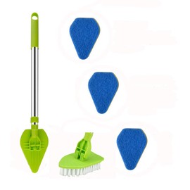 Rluii Shower Scrubber/Bathtub Cleaner and Kitchen Brush/Extendable Tile Scrubber Glass Brush Tub Cleaner