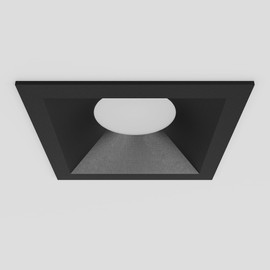 VidaLite Inspira 3in Black LED Recessed Ceiling Light, Square Canless Downlight Kit with Selectable 5CCT Color Temperature & Full Range Dimmer, 1200LM Brightness, 14W, ETL, IC & IP44 Wet Rated