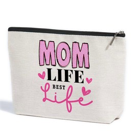 ZHAMEN Mom Gifts Mom Life Makeup Bag New Mom Gifts Mom Gifts from Daughters Sons Best Mom Gifts Mother Gifts Appreciation Gifts for Women Female Mommy Mummy Retirement Birthday Christmas Mothers Day