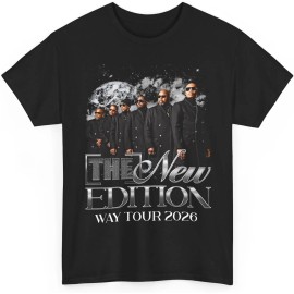 the New Edition Way Signature Collectors Item Tour Concert Merch Memorabilia 100% Cotton Vintage T-Shirt Best FriendColor: Black, Size: 4 XL