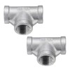 QUARKZMAN 2 Pieces Tee Pipe Fitting (3/8" x 3/8" x