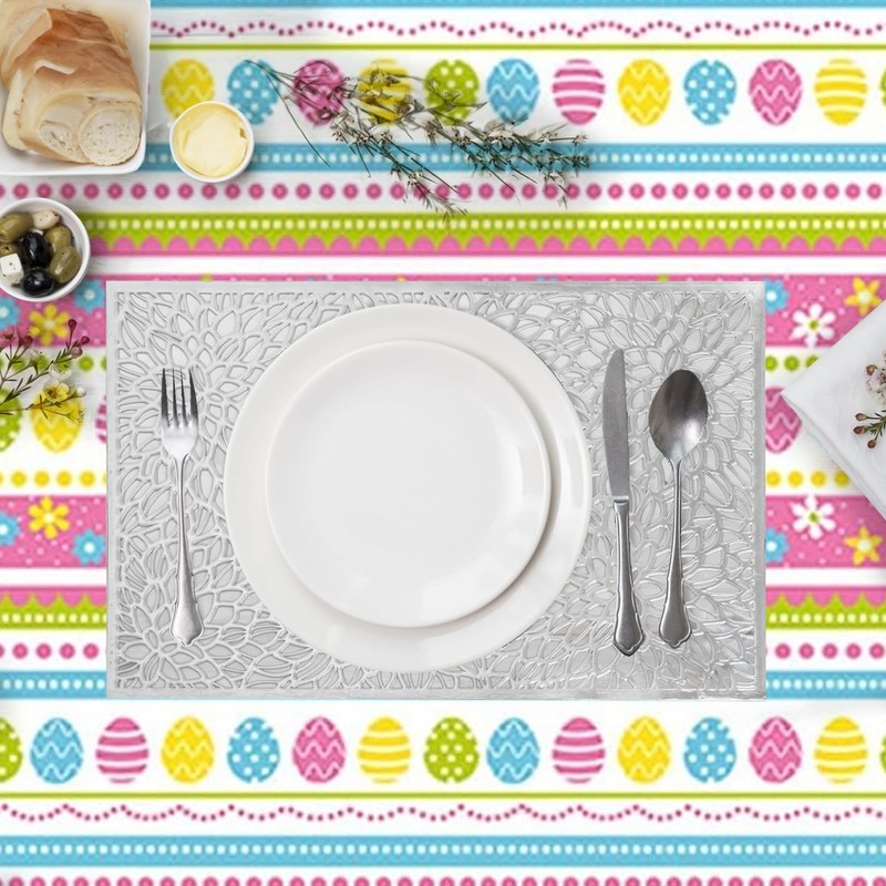 Czdtq Easter Table Cloth,Easter Table Decor Tablecloth,Easter Table Covers,Square Table
