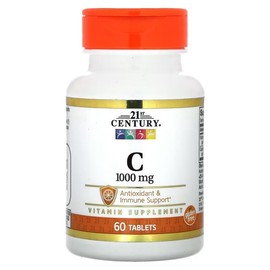 Supplement Vitamin C, 1,000 mg, 60 Tablets (60 Day Supply) Compatible with 21st Century, Antioxidant & Immune Support, Gluten Free