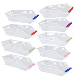 RoadLoo Fridge Organiser Set, 9 Pieces Fridge Box Fridge Drawers Kitchen Fridge Organisers Fridge Storage Box for Kitchen Shelves Cupboards Worktops (Random Colour)