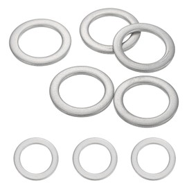 sourcing map 5 Pcs M20 304 Stainless Steel Flat Washers Round Flat Spacers for Screws, Bolts, Plumbing, Automotive, DIY, Electrical Device 21mm ID 30mm OD 2mm Thick