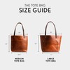 Portland Leather Goods Large Zipper Tote Bag – Handmade from