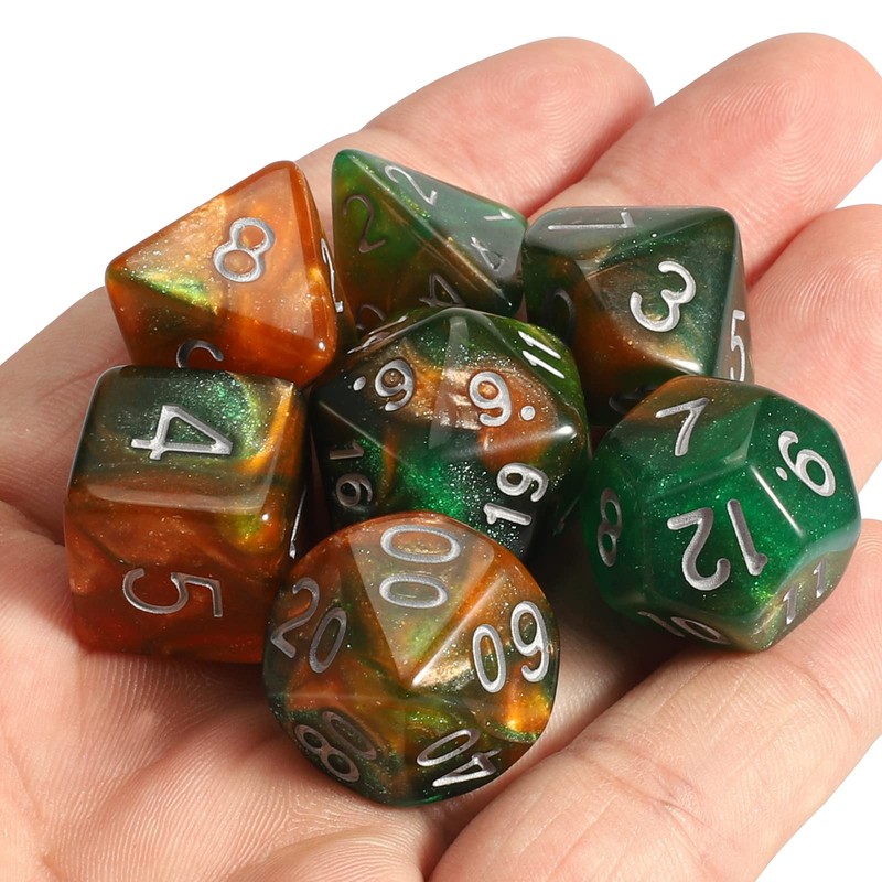 CiaraQ DND Polyhedral Dice Set with Dice Bag for Dungeons