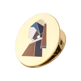 Lychii Girl with a Pearl Earring Travelers Notebook Clip, Brass Colored Metal Book Clip Journal Accessories for Planner, Sketch Book, Scrapbook, Desktop Decor