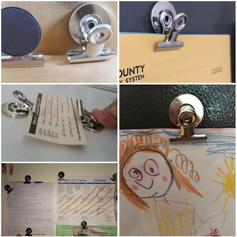Homezone 5pc Strong Fridge Magnets Crocodile Clips, Perfect Strong Magnet