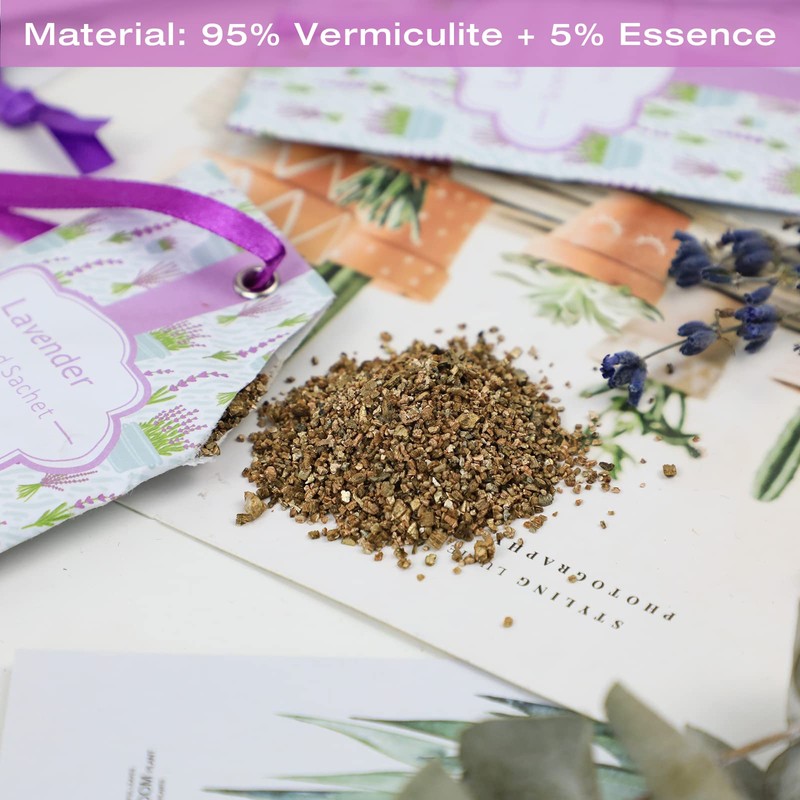SCENTORINI Sachets for Drawers and Closets, Long-Lasting Lavender Sachets Bags,