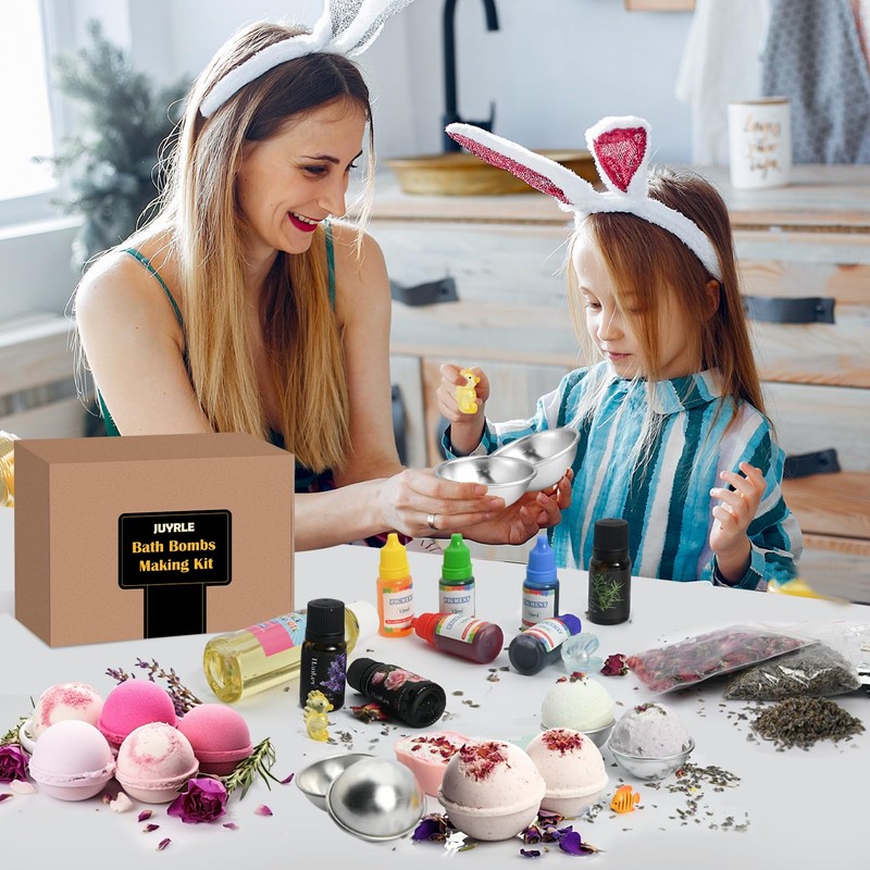 JUYRLE Bath Bomb Making Kit- 30Pcs DIY Bath Bomb Kit