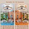 VOLISUN Low Profile Ceiling Fans with Lights and Remote, 19.7in