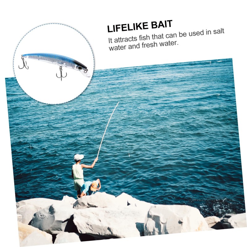 KOMBIUDA Bionic Simulation Fishing Bait Lifelike Minnow Lure Dazzling Reflection