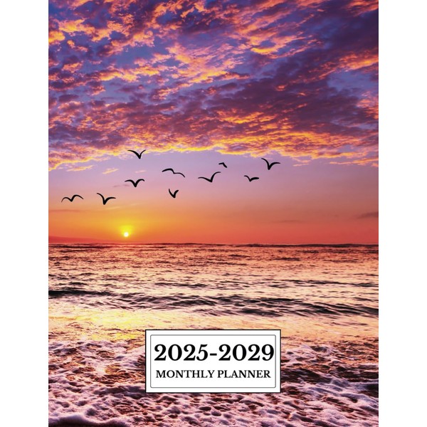 2025-2029 Monthly Planner: Large Five Years Monthly Appointement Book from