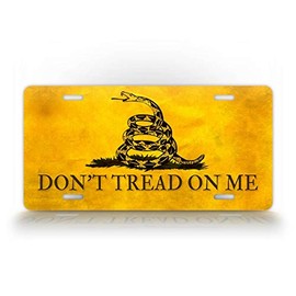 Don't Tread On Me License Plate Gadsden Flag Culpeper Freedom Rebel DTOM Auto Tag
