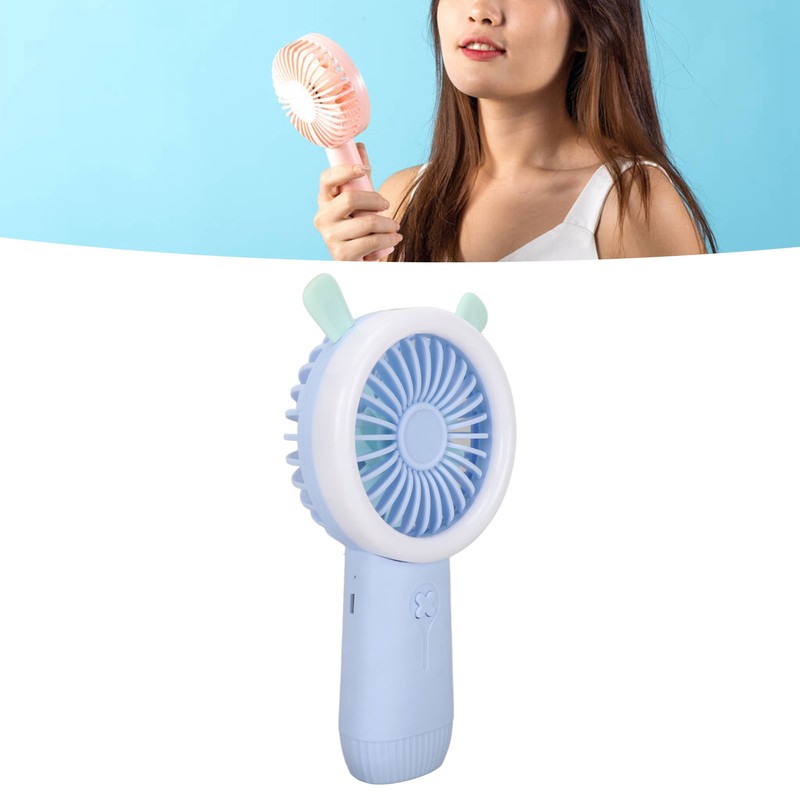 Mini Handheld Fan 3 Levels Adjustable USB Rechargeable Cute Rabbit