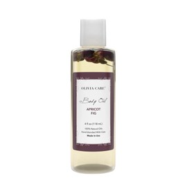 Olivia Care Body Oil Apricot Fig Vegan & Natural Moisturizing - Infused with VITAMIN E, K & Omega Fatty Acids - Refreshing Fragrance - Reduce Dry Skin, Anti-Aging Properties (Apricot Fig)