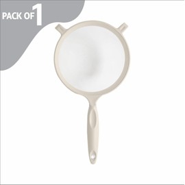 Plastic Sieve Fine Mesh Strainer Sieve Baking Flour Large Mesh Sieves and Strainer for Powder Food Washing Draining Pasta Spaghetti Rice Salad Vegetable Kitchen Accessory Assorted Colors (1Pc)