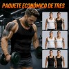 Camiseta 2pzs Para Corregir Postura Hombre Fajas Cinturillas -}