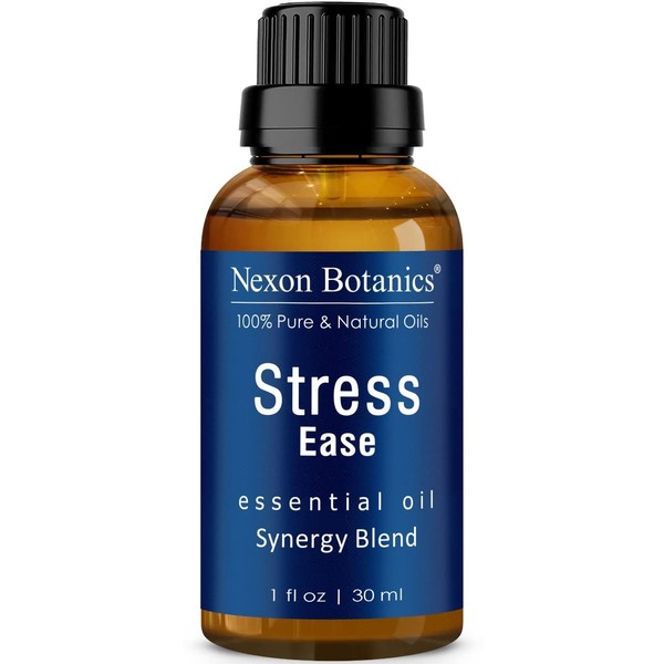 Stress Ease Essential Oil Blend 30ml- Stress Relief Essential Oil- Calm Essential Oil - Stress Away Essential Oil- Calming Sleep, Aromatherapy, Diffuser - Nexon Botanics