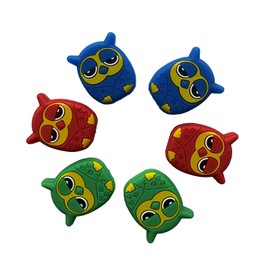6 Pieces Cute Owl Tennis Vibration Dampeners Silicone Racket Shock Absorbers Tennis Racket Accessories for Tennis Players