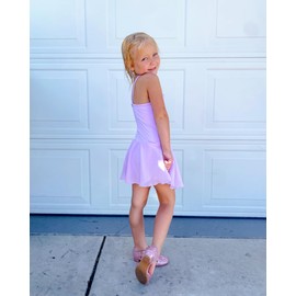 Stelle Toddler Ballet Leotards for Girls,Dance Leotard for Girls,Camisole Toddler Ballet Outfit for Studio Outdoor Daily Wear, Purple 5-6 Years