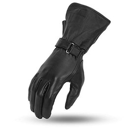 First Mfg Co - Open Road - Women's Motorcycle Biker Riding Black Leather Gloves - 3X Large - Lightweight Windproof