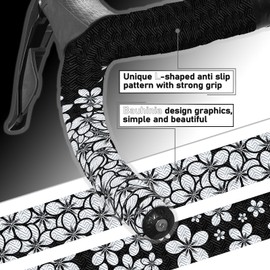 BUCKLOS Bike Handlebar Tape for Road Bike Comfortable Bicycle Handlebar Tape EVA Bike Bar Tape Grip 2 Rolls Bicycle Drop Bar Wraps Black White