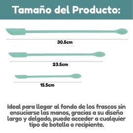 3 Piezas - Espatula Miserable Larga de Silicona con Doble Punta Flexible Pala Reutilizable Preparacion Alimentos Herramienta de Cocina 30cm Delgada (Rojo)