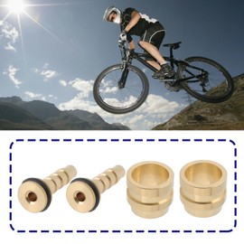 Briny River Set of 8 Bicycle Hydraulic Disc Brake Hose Olive Brake Hose Insert Barb Screws Repair Kit Olive Connector Compatible with TEKTRO