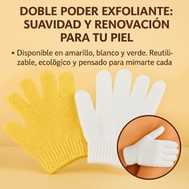 EURI | Pair of Bath Exfoliating Gloves | Bath Shower Gloves | Body Scrub 2 Gloves, Random Assorted Colors