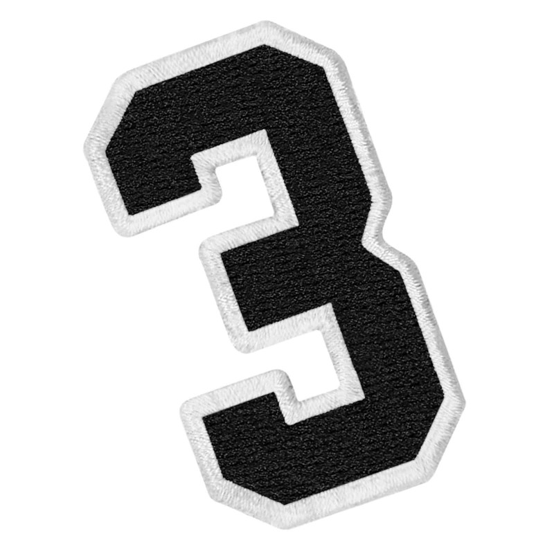 EmbTao Tactical Numbers Patch Embroidered Badge Applique Fastener Hook and