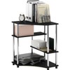 Maykoosh Gothic Grandeur Space Saving Corner Desk with Shelves, Stainless