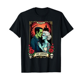 Tarot Card Frankenstein and Bride The Lovers T-Shirt