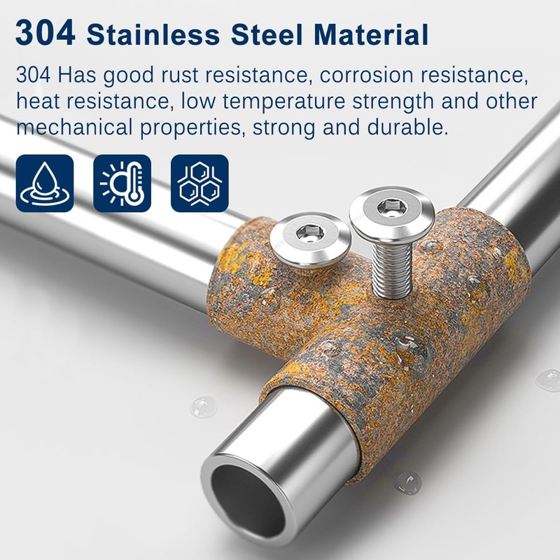 Drenky M6 Bolts, Flat Head Furniture Screw M6 X 30mm