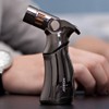 Torch Lighter Quad 4 Jet Flame Refillable Butane Cigar Lighters