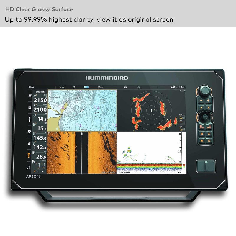 INNOSURE Premium Tempered Glass Screen Protector designed for Humminbird Apex