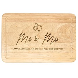 Mr & Mrs Chopping board Wedding Gift For Bride & Groom Present for Worktop at home housewarming gift for couples cutting board Mr & Mrs
