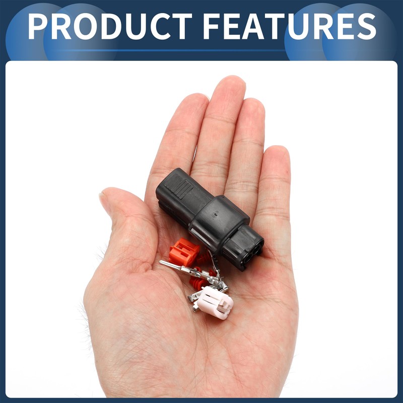 INFINAUTO 2 Pin Engine Water Temperature Sensor Connector Plug, 2.2mm
