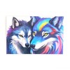 ITZAMNA Colorful Wolf Head Postcards 50 Cards Package