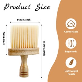 Barber Brush Neck Duster Hair Cutting Brush Hair Neck Cleaning Brush Wooden Handle Wooden Neck Brush Professional Hairdressing Cleaner Soft Household for Barbershop Salon Home