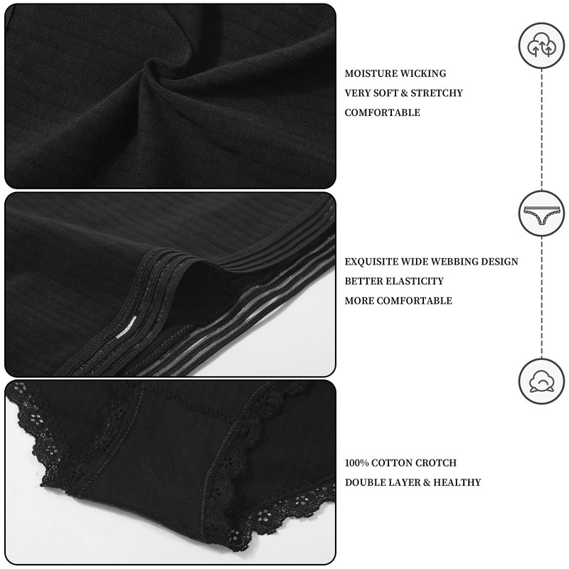 LEVAO Cotton Underwear Women's Bikini Panties Breathable Hipster Stretch Full