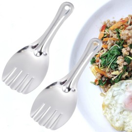 2PCS Stainless Steel Rice Serving Spoon Rice Spoon Rice Serving Spoon Cooking Tool for Home Hotel Catering Kitchen
